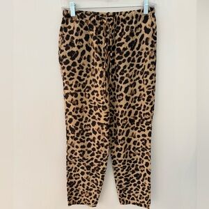 Zara leopard print drawstring pants